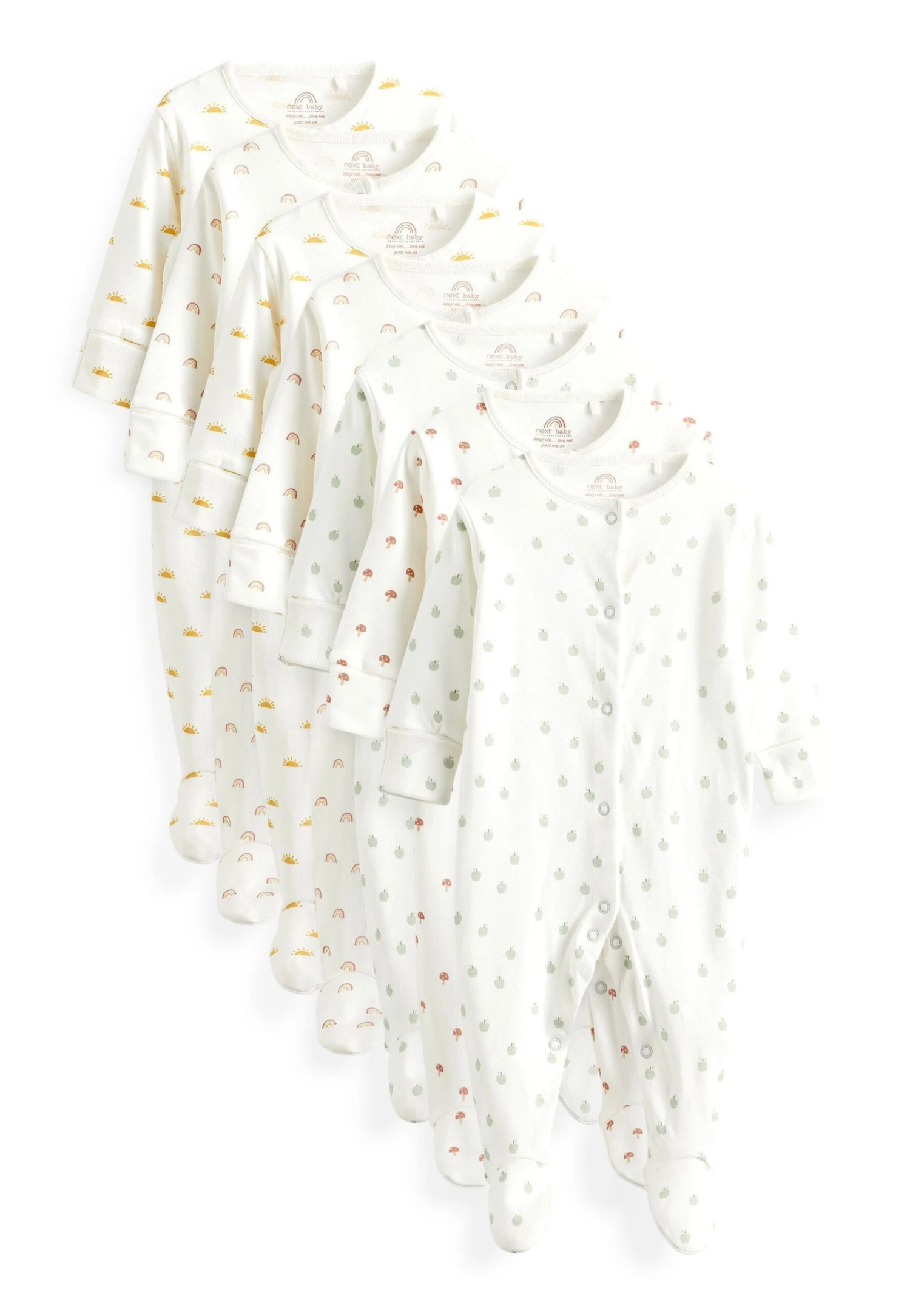 Next 7 Pack- Kruippakje - Cream Rainbow 2 Next 7 Pack- Kruippakje - Cream Rainbow - Afbeelding 2