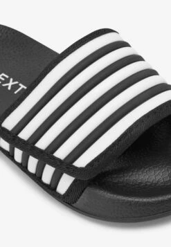 Next Stripe Touch Fastening Standard - Badslippers - Black White 10 Next Stripe Touch Fastening Standard - Badslippers - Black White -Next 0711ca4f6c844baf87e9652635913fde