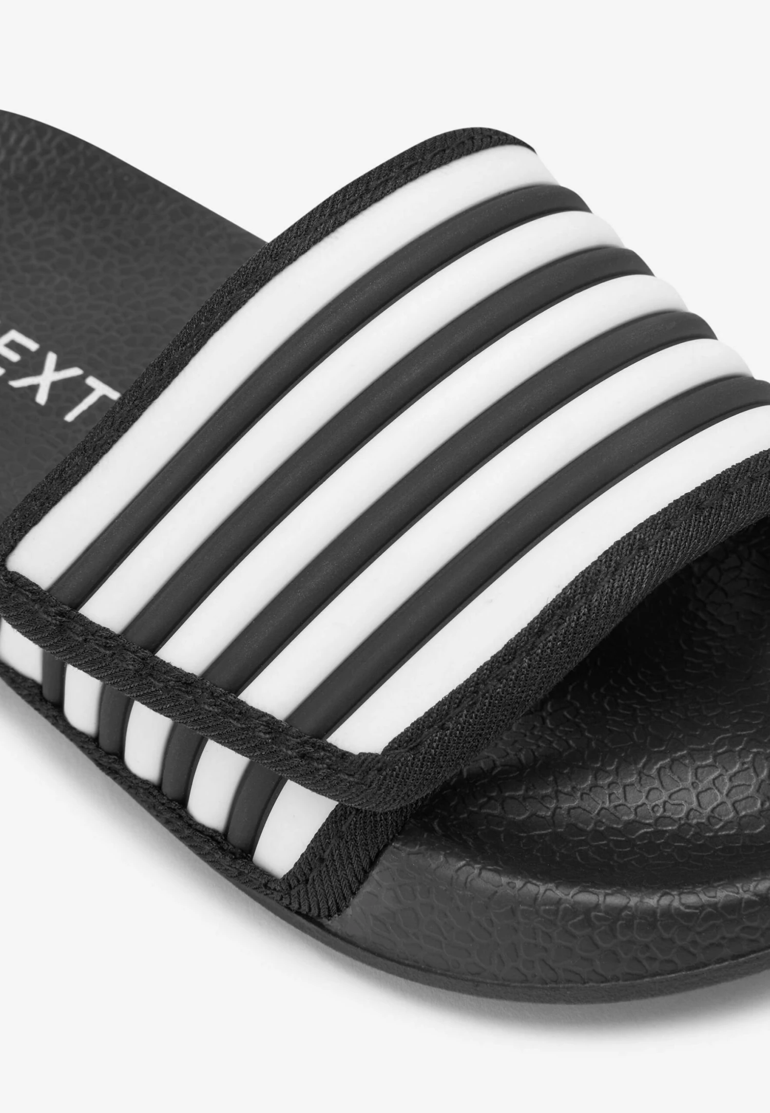 Next Stripe Touch Fastening Standard - Badslippers - Black White 5 Next Stripe Touch Fastening Standard - Badslippers - Black White - Afbeelding 5