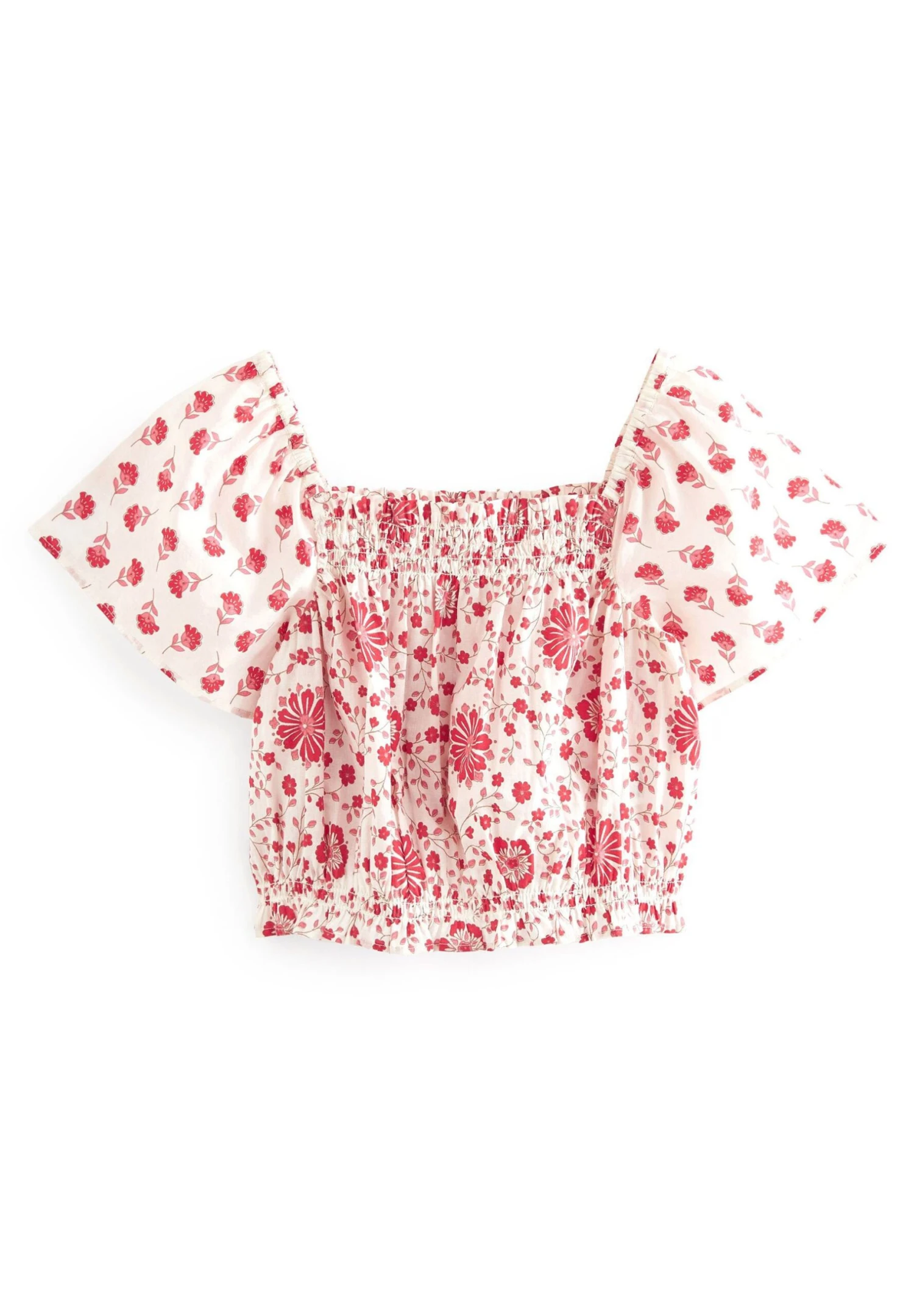 Next Shirred - Blouse - Red Floral 3 Next Shirred - Blouse - Red Floral - Afbeelding 3
