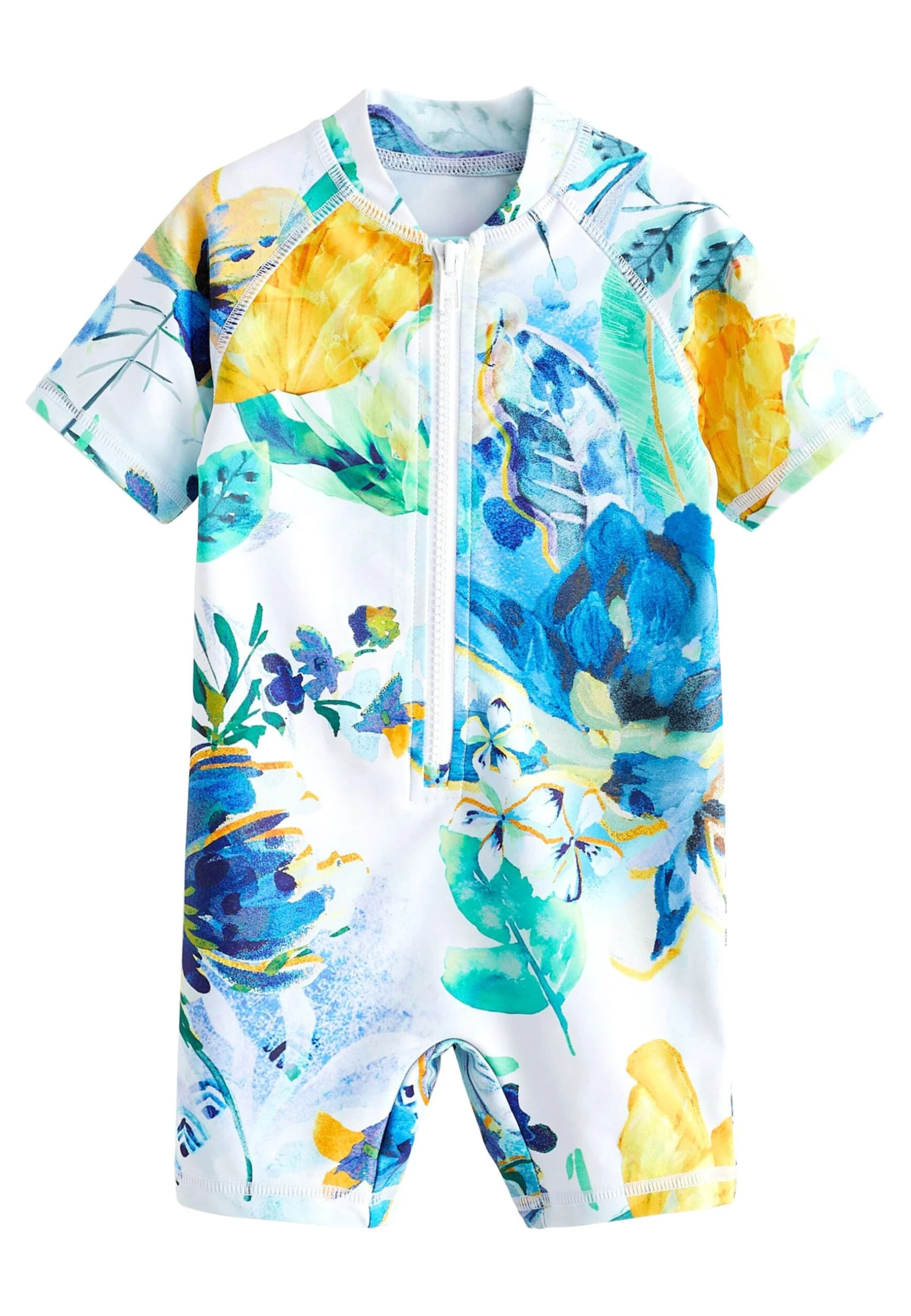 Next Sunsafe - Badpak - Blue Ecru White Floral 1 Next Sunsafe - Badpak - Blue Ecru White Floral