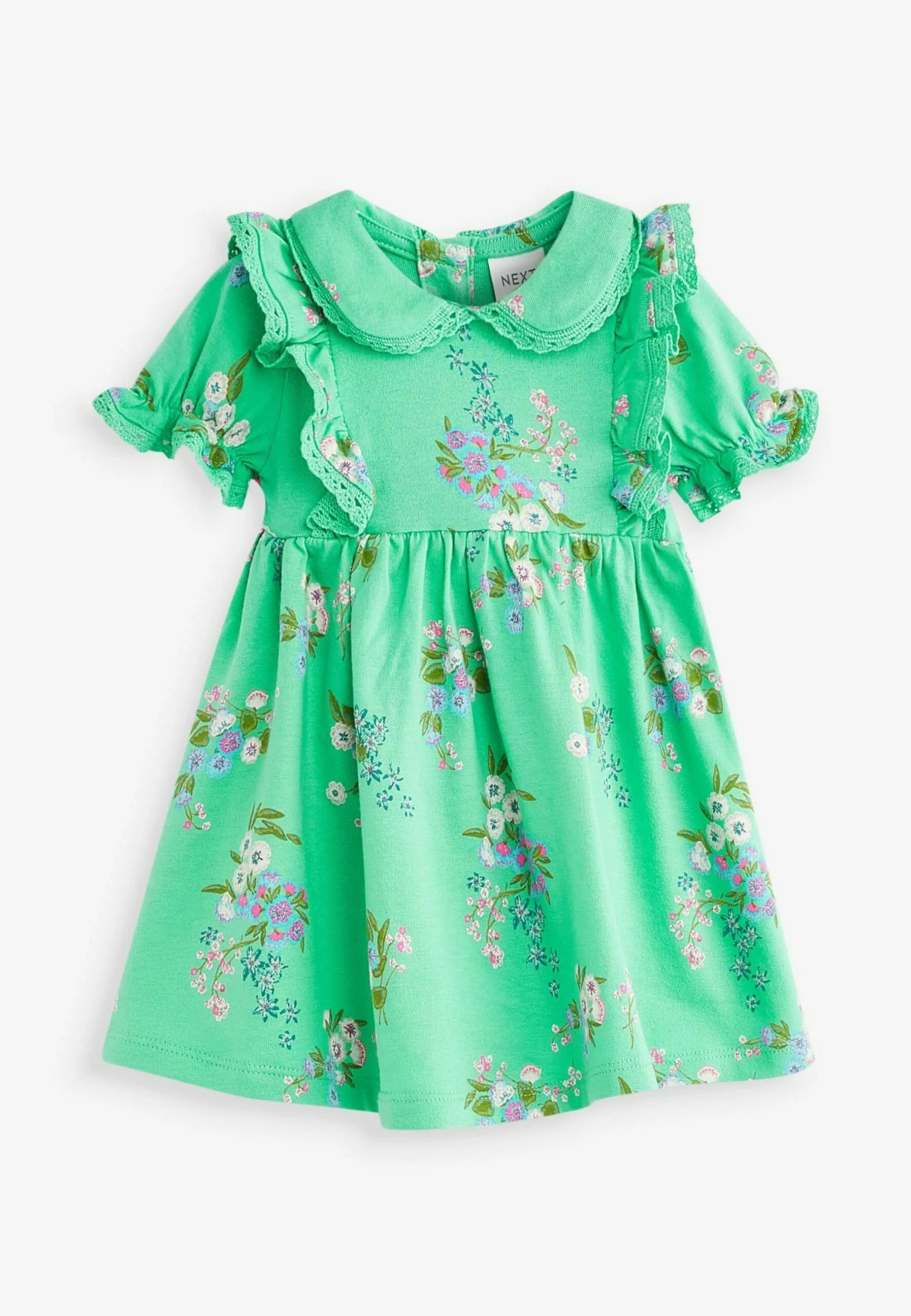 Next Short Sleeve Tea- Jurk - Green Floral 5 Next Short Sleeve Tea- Jurk - Green Floral - Afbeelding 5