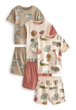 Next 3 Pack Set - Pyjama - Neutral Safari Animals