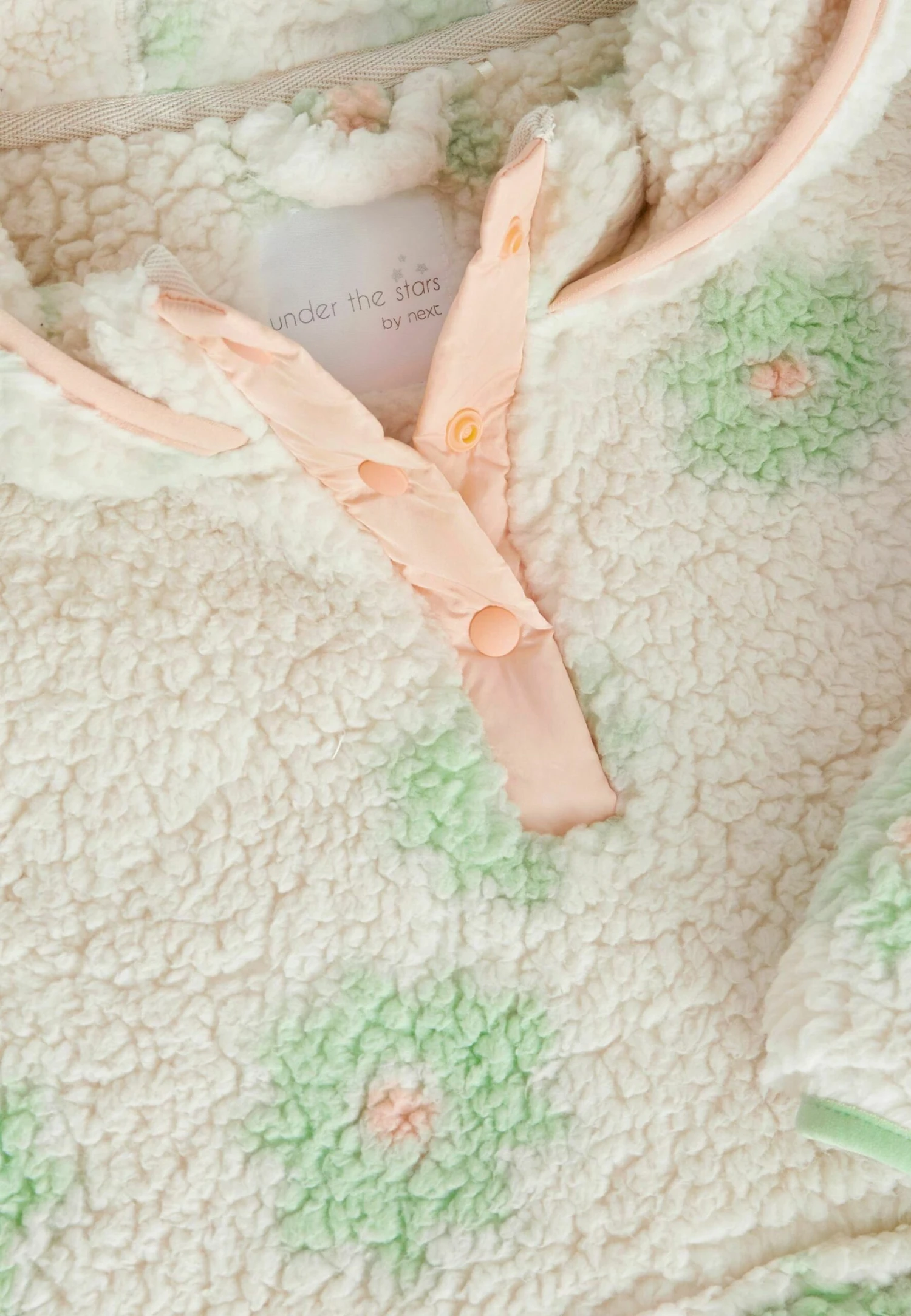 Next Poncho - Nachtjapon - Cream Green Floral 5 Next Poncho - Nachtjapon - Cream Green Floral - Afbeelding 5