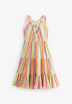 Next Back Detail Tiered Standard - Jerseyjurk - Pink Yellow Green Stripe -Next 1c902b0464bc495998c3c9234caa1bc1