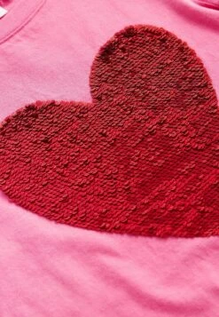 Next Sequin Star Long Sleeve- Longsleeve - Pink Red Heart -Next 24ded50f0e78465da075d66a67a02ab1