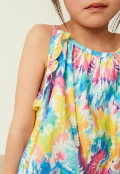 Next Textured Strappy Frill Standard - Jumpsuit - Bright Tie Dye