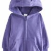 Next Soft Touch - Sweater Met Rits - Bright Purple