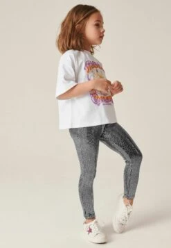 Next Silver Sparkle Set Standard - T-Shirt Print - Silver Sparkle Legging And Tshirt Set