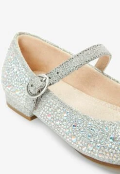 Next Mary Jane Occasion Standard Fit (F) - Ballerina'S Met Enkelbandjes - Silver Jewelled -Next 385f85320ffd46ec90ed79b0efa024fe