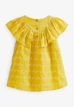 Next Ruffle Standard - Jurk - Yellow Broderie -Next 3dd014f319cd4ca38dc80f9271f0f231