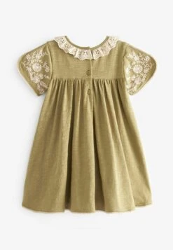 Next Embroidered Collar Short Sleeve Standard - Jerseyjurk - Green -Next 43911e63aef44ecd8fd0471a0daecc16