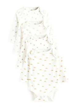 Next 4 Pack Printed Long Sleeve - Body - Cream Rainbow