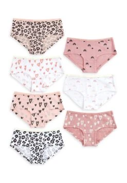 Next Seven Pack- Slip - Pink Cream Animal Print