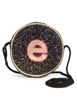Next Initial Glitter - Schoudertas - Black E