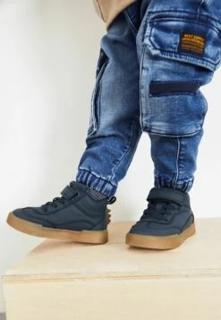 Next Warm Lined Easy Fastening High Top Spike Standard - Snowboots- Navy Blue