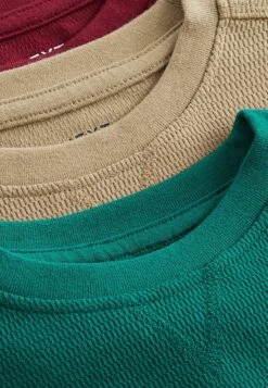 Next 3 Pack Textured - Longsleeve - Rust Blue Brown -Next 517873c261ff4b06ba2754350ec418d0