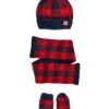 Next Set - Sjaal - Navy/Red