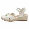 Next Knot Detail Wedges Standard - Sandalen - Cream Leather