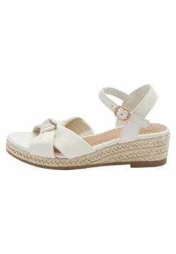 Next Knot Detail Wedges Standard - Sandalen - Cream Leather