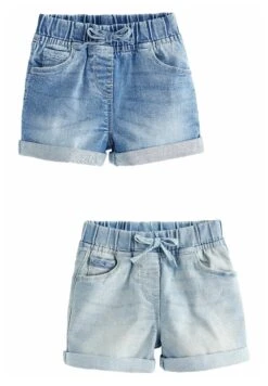 Next Elasticated Waist 2 Pack - Jeansshort - Denim Dark Wash