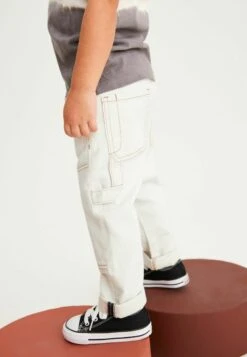 Next Carpenter Standard - Straight Leg Jeans - Ecru Cream -Next 584087623a74464da0739ec5e4e07410