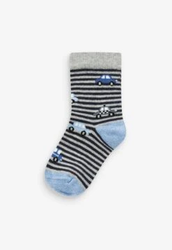 Next 7 Pack Rich Stripe Younger - Sokken - Blue Stripes Transport -Next 597d84567f8b4ecc93068e351a9a19c2