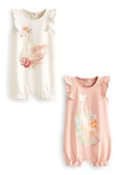 Next 2Pk Animal Frill SleeveStandard - Jumpsuit - Pink White 11 Next 2Pk Animal Frill SleeveStandard - Jumpsuit - Pink White -Next 5c8a9d770c5c4d91b0753b4310c34381