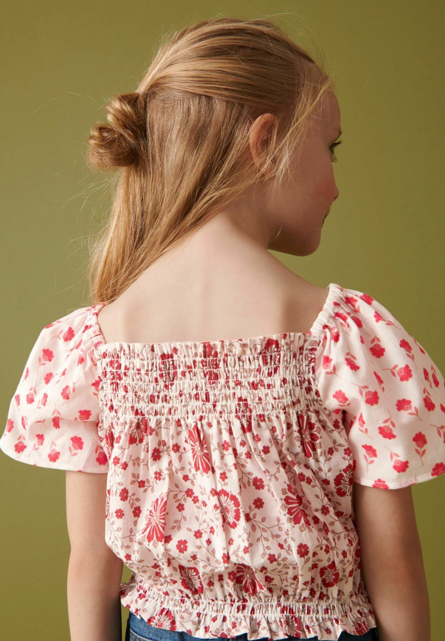 Next Shirred - Blouse - Red Floral 2 Next Shirred - Blouse - Red Floral - Afbeelding 2