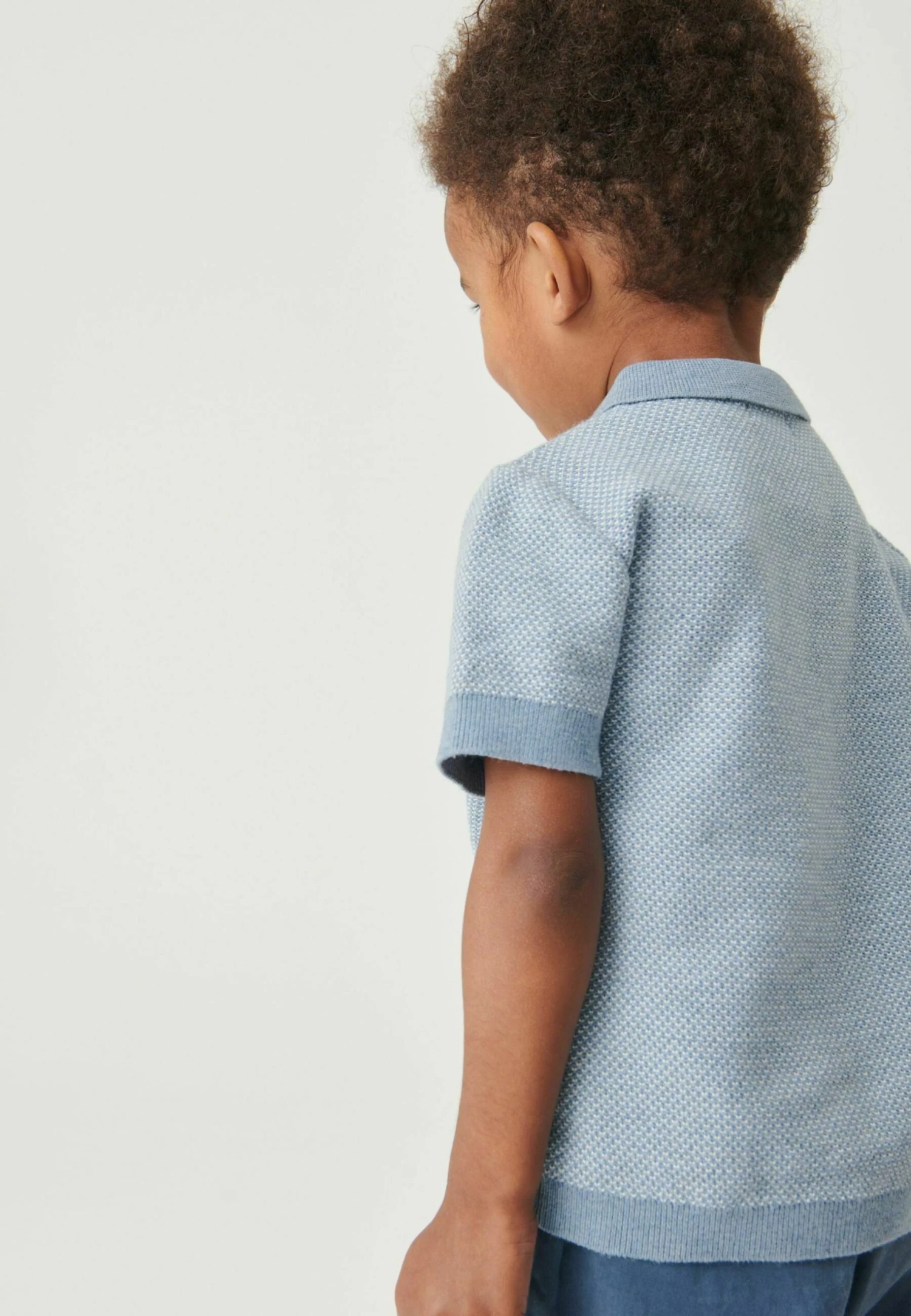 Next Textured Short Sleeve Standard - Poloshirt - Blue 2 Next Textured Short Sleeve Standard - Poloshirt - Blue - Afbeelding 2