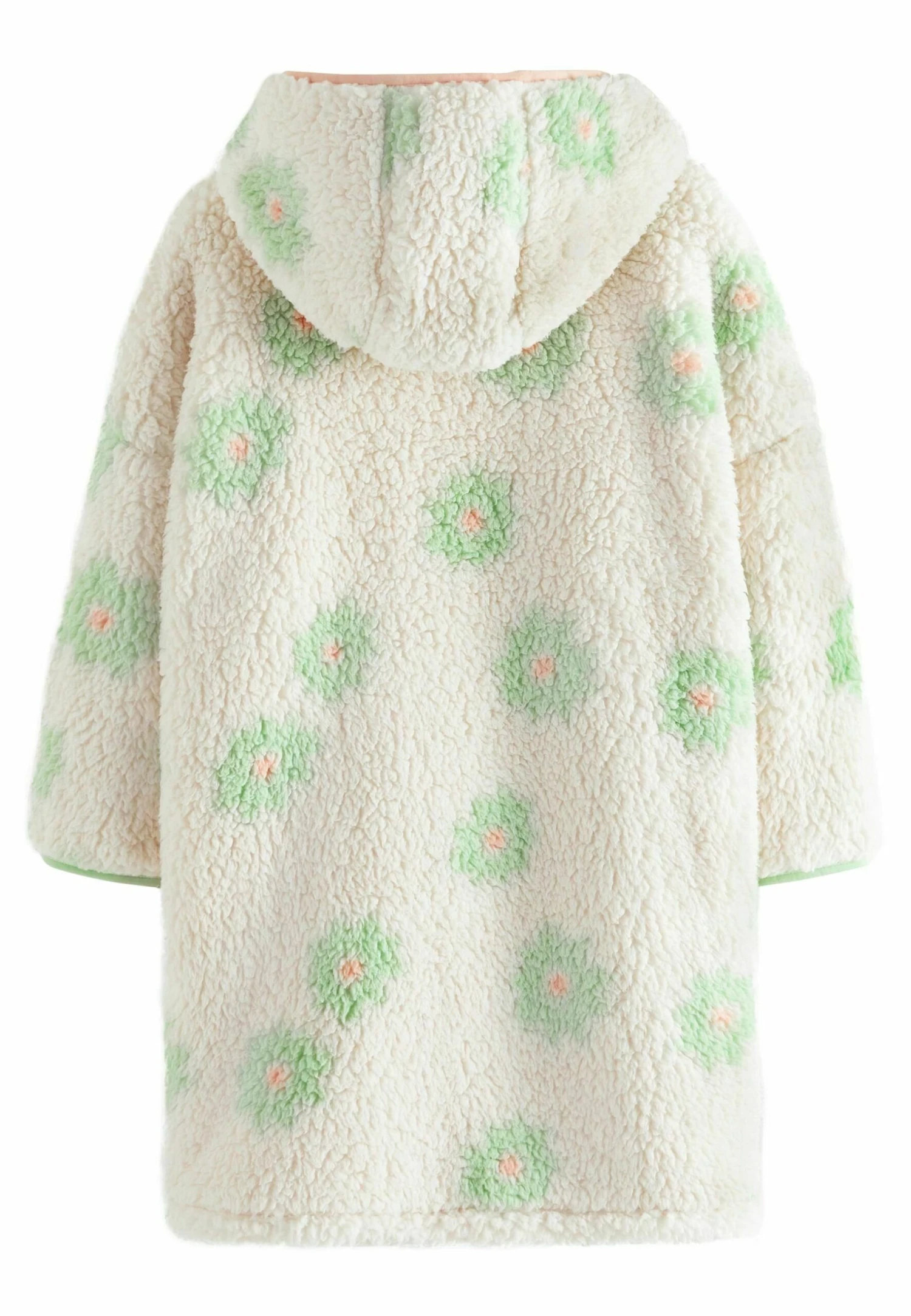 Next Poncho - Nachtjapon - Cream Green Floral 4 Next Poncho - Nachtjapon - Cream Green Floral - Afbeelding 4