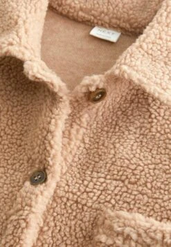 Next Borg Shacket- Halflange Jas - Neutral Brown -Next 64c11f202e8e4328be17fe4702b6e985