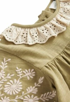 Next Embroidered Collar Short Sleeve Standard - Jerseyjurk - Green -Next 65e09bd449874a3db3e08e18fb514aba