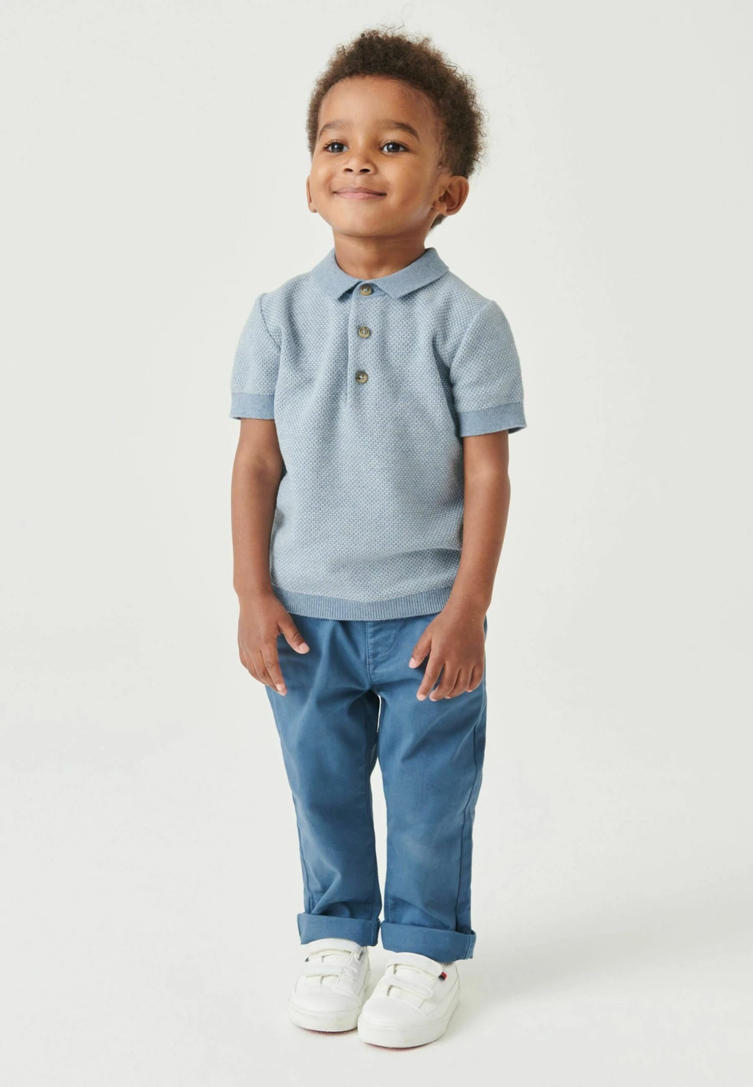 Next Textured Short Sleeve Standard - Poloshirt - Blue 1 Next Textured Short Sleeve Standard - Poloshirt - Blue