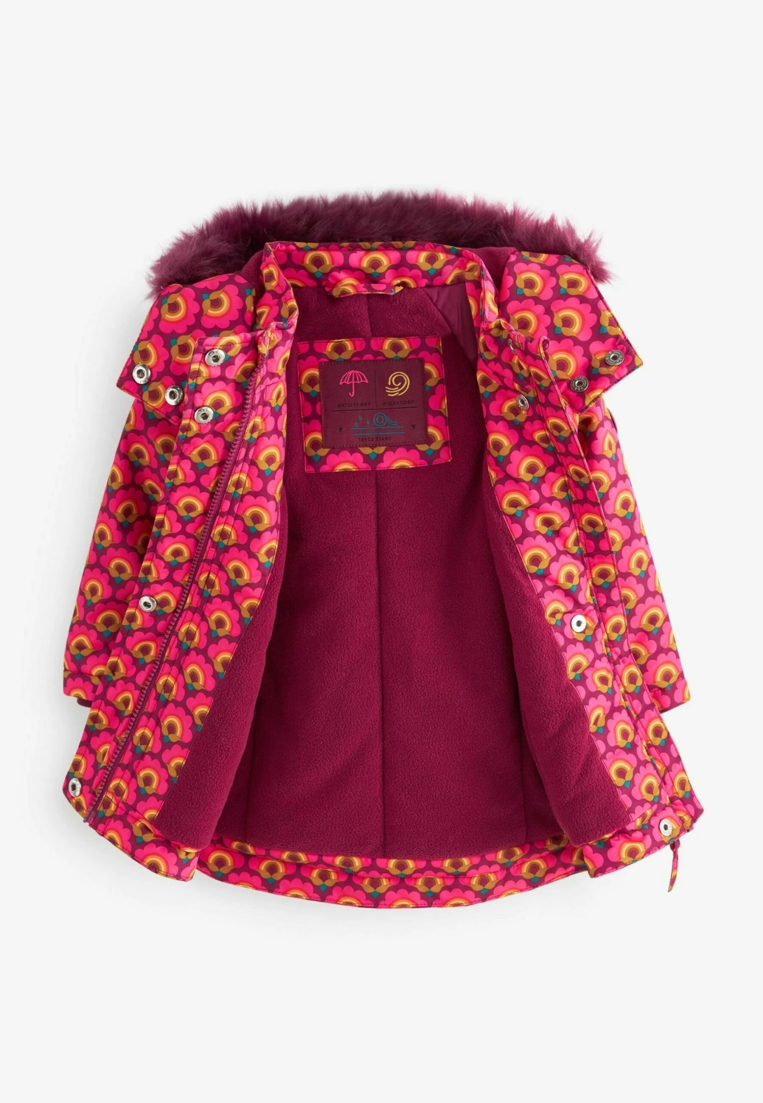 Next Printed WithStandard - Winterjas - Pink Geo 3 Next Printed WithStandard - Winterjas - Pink Geo - Afbeelding 3