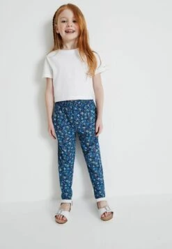 Next Stretch Slouch - Broek - Blue Ditsy Floral Print