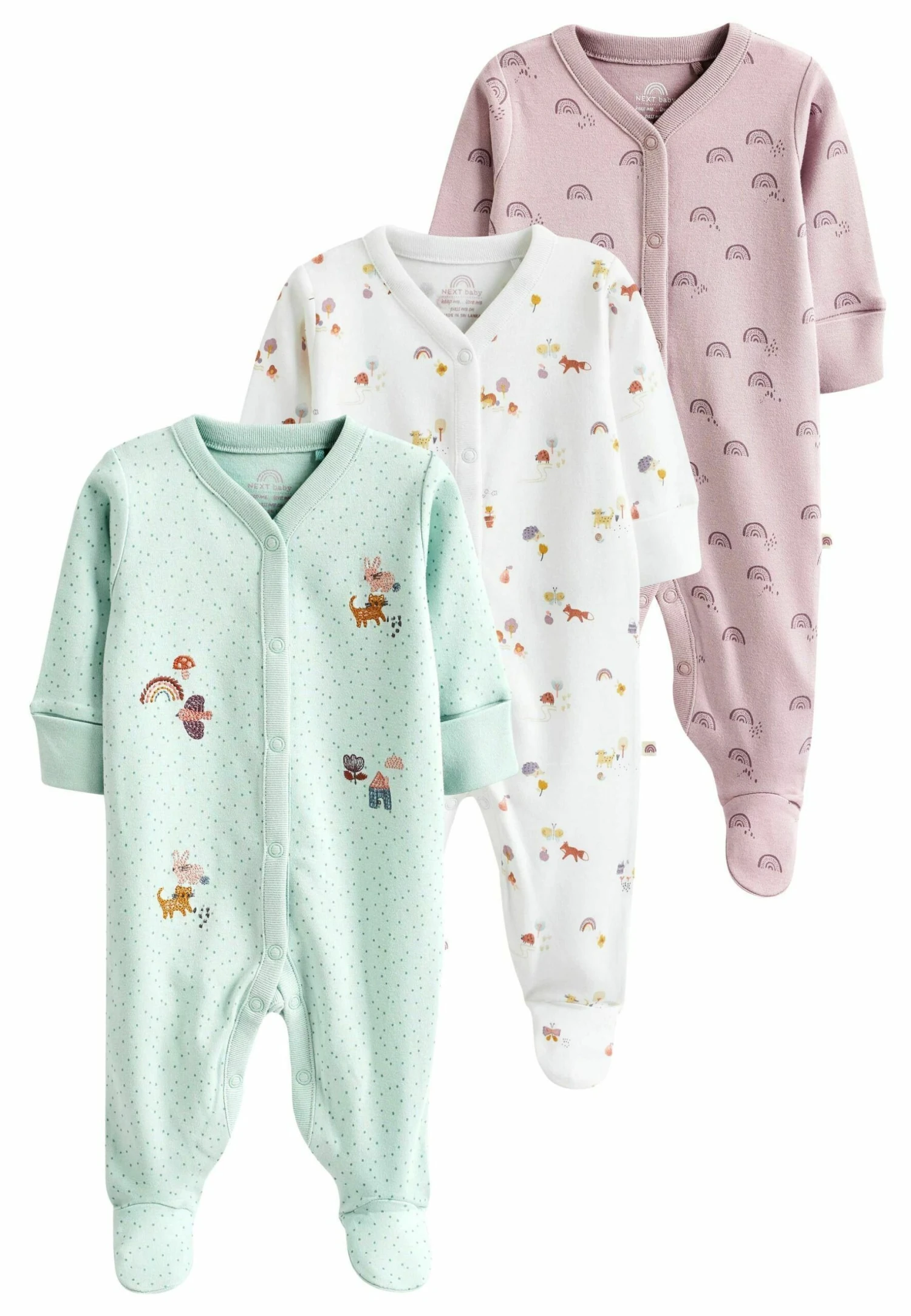 Next 3 Pack Standard - Kruippakje - Mint Green 1 Next 3 Pack Standard - Kruippakje - Mint Green