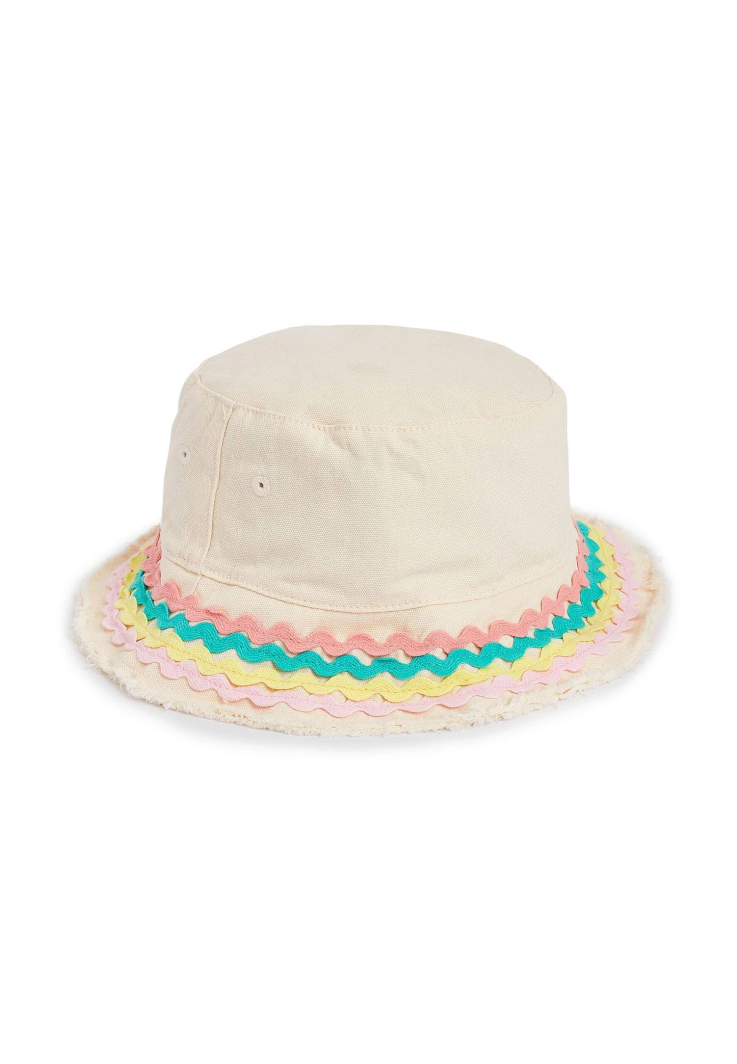 Next Bucket Older - Hoed - Stone Rainbow Trim 1 Next Bucket Older - Hoed - Stone Rainbow Trim