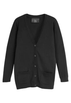 Next Black Longer Length V-Neck Cardigan (3-16Yrs) - Vest - Black