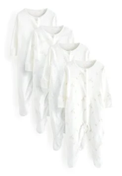 Next 4 Pack Printed - Kruippakje - Delicate White