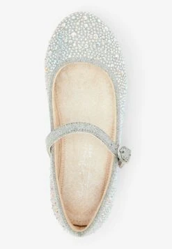 Next Mary Jane Occasion Standard Fit (F) - Ballerina'S Met Enkelbandjes - Silver Jewelled -Next 8305cd004ede4125b14b5e4905a76020