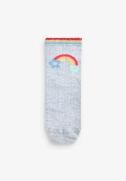 Next 5 Pack Rich Rainbow Floral Ankle Standard - Sokken - White/Pink/Grey -Next 895837636d684b64a995c7e0fe436728