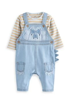 Next Set - Tuinbroek - Blue Dinosaur