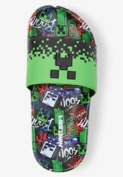 Next Badslippers - Black Green Minecraft -Next 89f0a1a39bf34d888b52269c065660e3