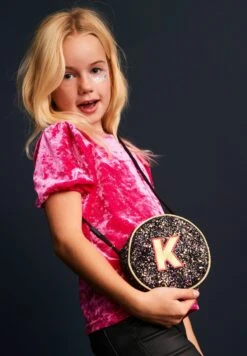 Next Initial Glitter - Schoudertas - Black K