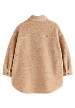 Next Borg Shacket- Halflange Jas - Neutral Brown -Next 8ce0dbf36cde463eb29b0d17ec469320