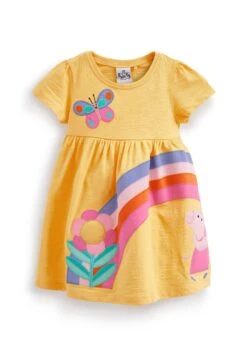 Next Rainbow Applique Peppa Standard - Jurk - Yellow