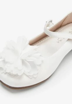Next Stain Resistant Corsage Occasion Mary Jane- Ballerina'S Met Enkelbandjes - White -Next 9b375749518b4aeab44d2dfb4f66a8f9