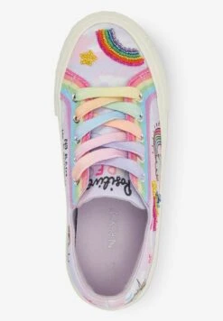 Next Standard Fit - Sneakers Laag - Lilac Purple Rainbow Embroidered -Next 9c35a0fdee204fa3a148a58cde928595
