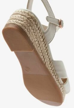 Next Knot Detail Wedges Standard - Sandalen - Cream Leather -Next 9c7a5fb7329f4a4e8839e2c20756b4f7